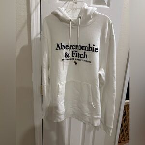 Abercrombie & Fitch White Hoodie - Men’s size 2XL